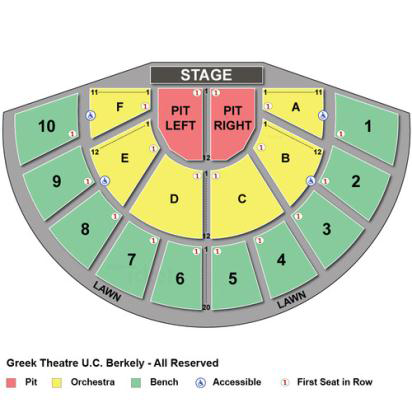 Toyota Amphitheater Detailed Seating Chart