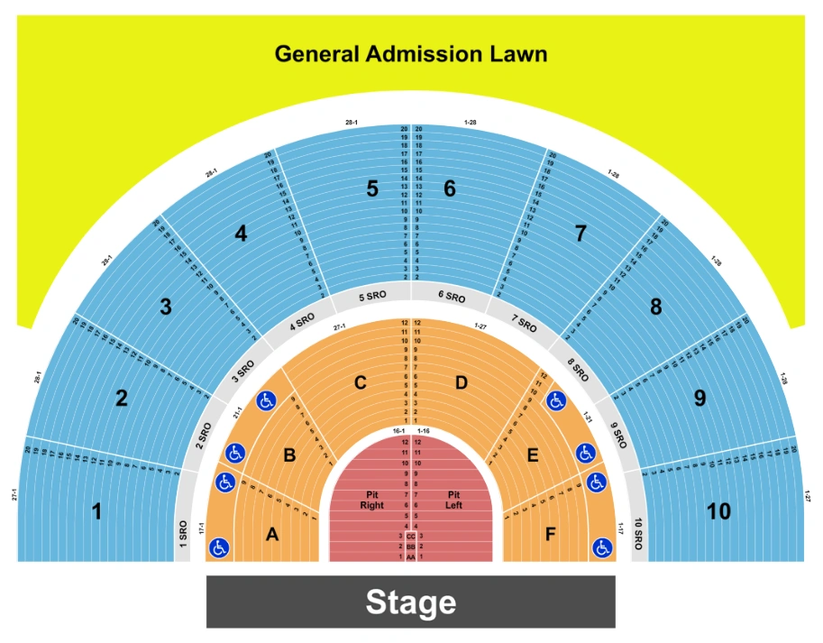 greek theatre - u.c. berkeley seating chart