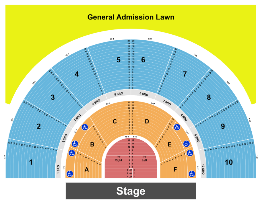 greek theatre berkeley seating map